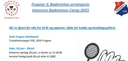 Velkommen til badmintoncamp